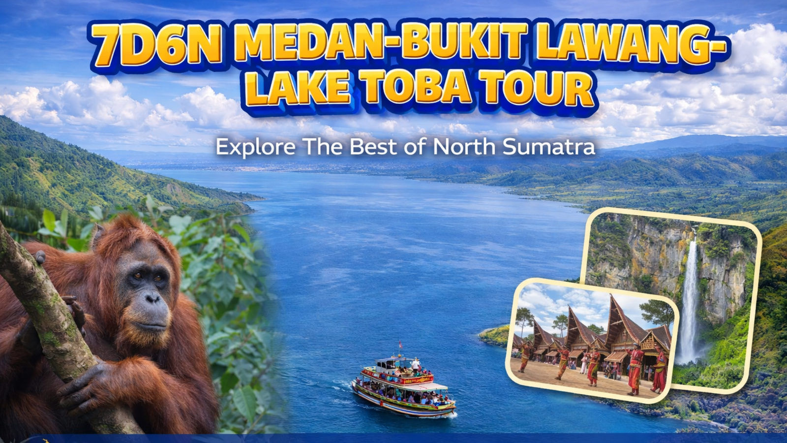 7D6N MEDAN-BUKIT LAWANG-LAKE TOBA TOUR