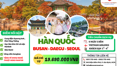 HÀN QUỐC: BUSAN - DAEGU - SEOUL 6N5Đ | VIETNAM AIRLINES - Image - 14974
