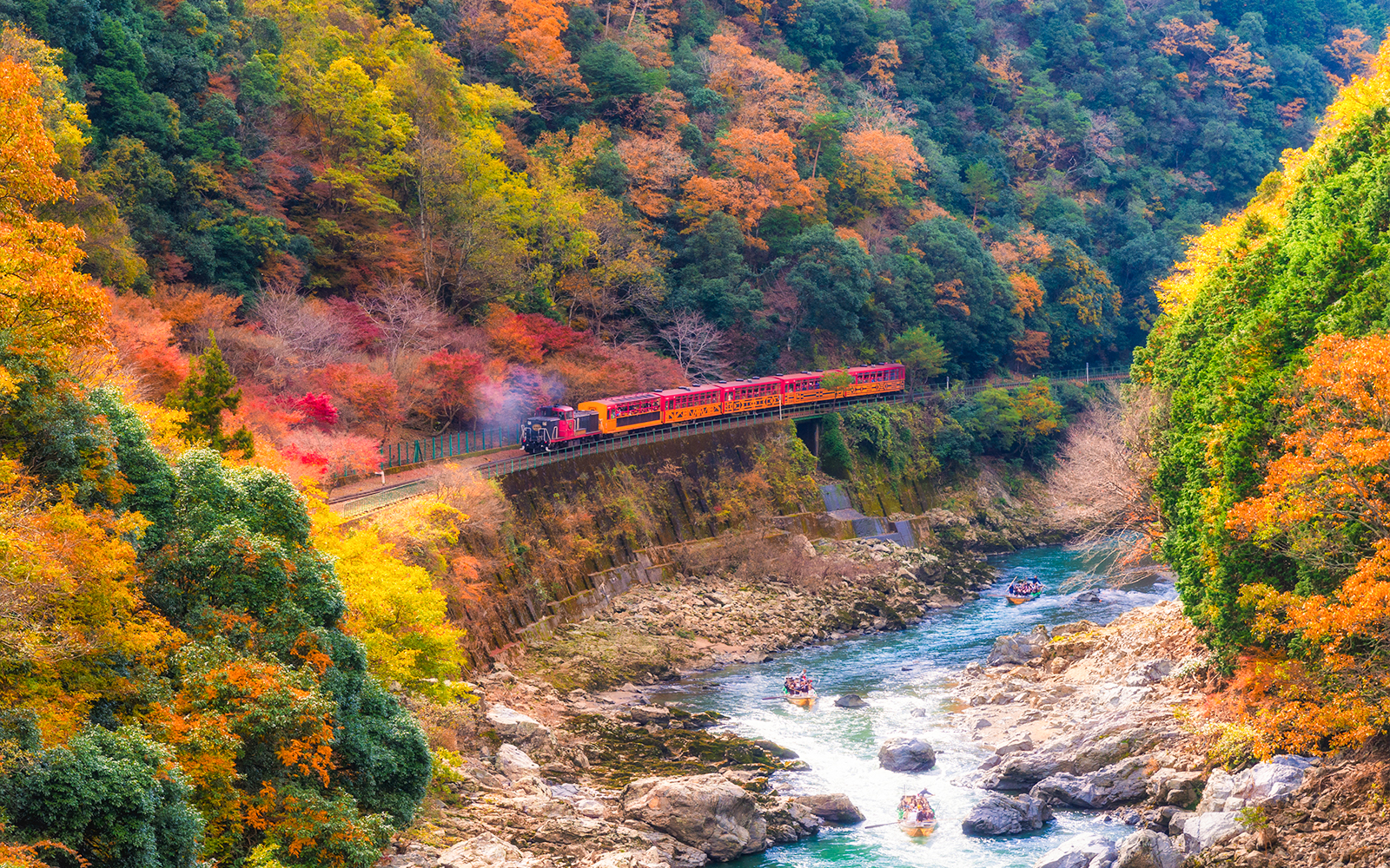 8D AUTUMN JAPAN SHIRAKAWAGO VILLAGE + SAGANO ROMANTIC TRAIN BY JL - Image - 1144