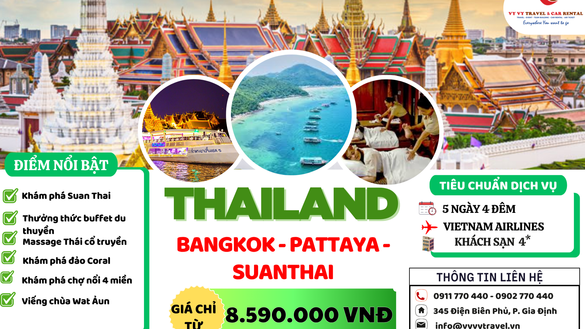 THÁI LAN : BANGKOK - PATTAYA - SUANTHAI 5N4Đ | VIETNAM AIRLINES - Image - 14909