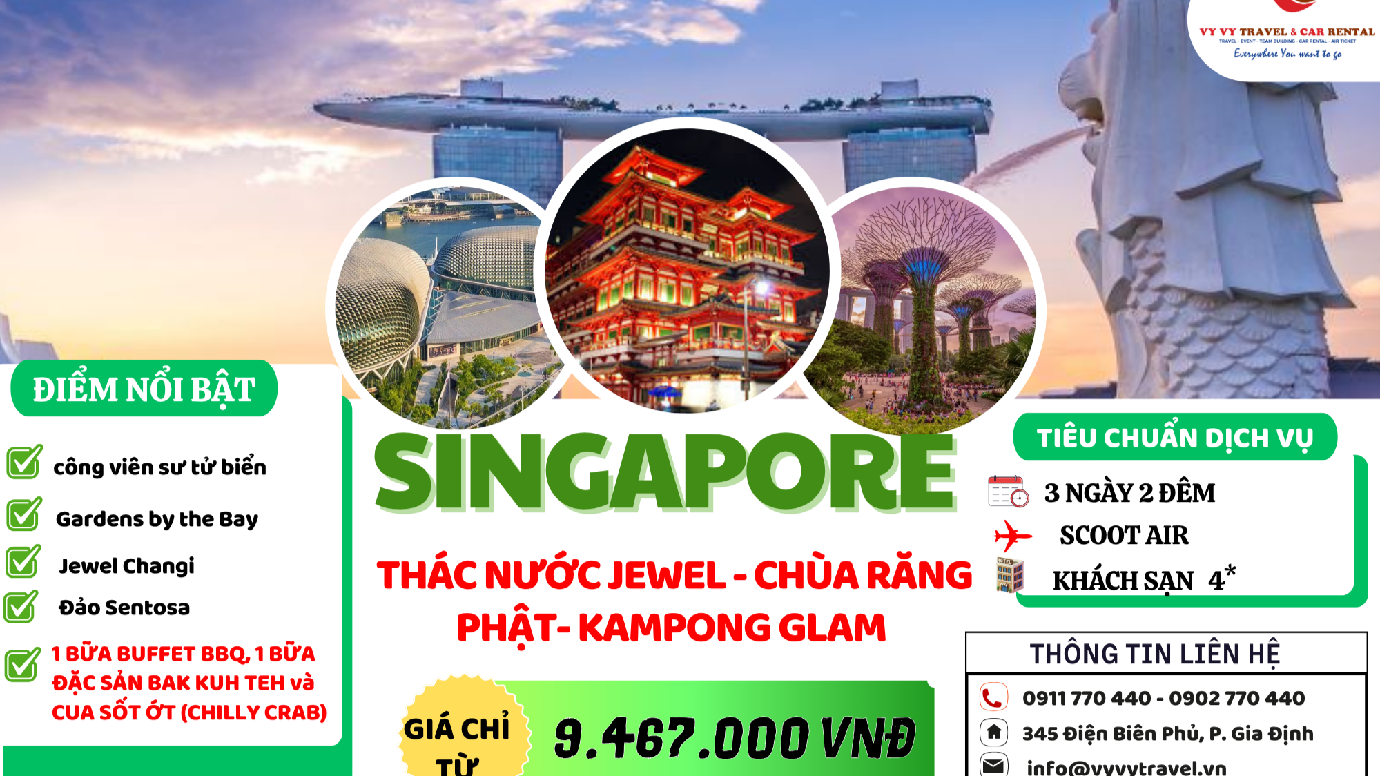 SINGAPORE: THÁC NƯỚC JEWEL - CHÙA RĂNG PHẬT - KAMPONG GLAM 3N2Đ - Image - 14913