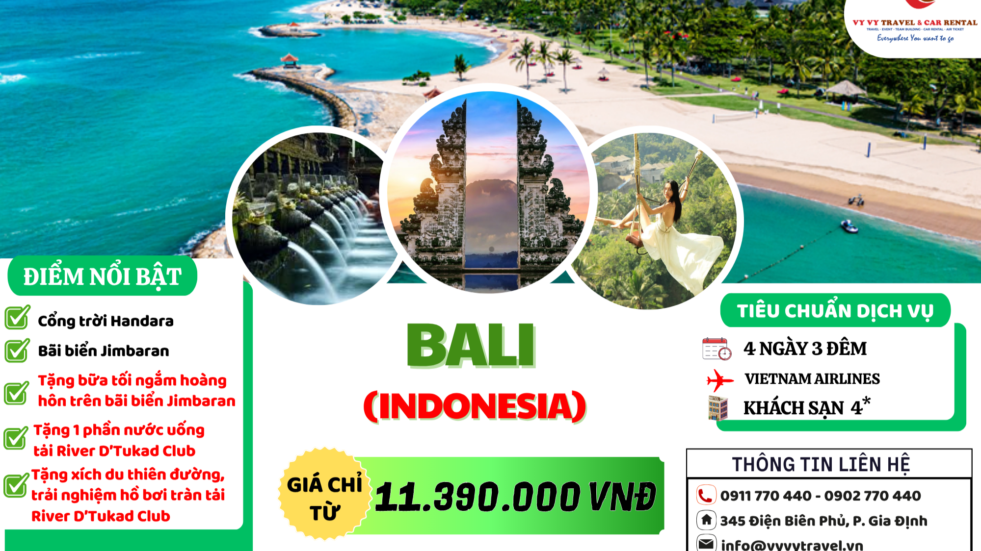 BALI: D'TUKAD CLUB - CỔNG TRỜI HANDARA - ĐỀN NƯỚC ULUN DANU 4N3Đ | VIETNAM AIRLINES - Image - 14955