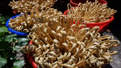 An Binh Islet Tour | A Scenic Mekong River Escape from Can Tho - The finished, dried tofu skin product, ready for the market, showcased during the Vinh Long tour - 18710