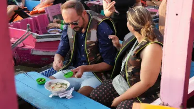 TOUR PROGRAMONE DAY MEKONG DELTA: MY THO – BEN TRE - Enjoying breakfast on the boat while cruising through Cai Rang Floating Market - 18739