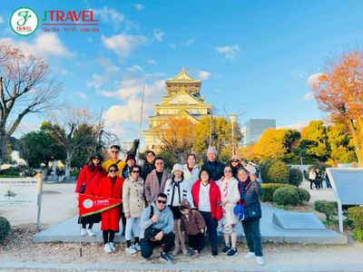 Tour Nhật Bản Mùa Thu 6N5Đ: Cung Đường Vàng Osaka – Kyoto – Phú Sĩ – Tokyo - Lâu đài Osaka mùa thu - 22199