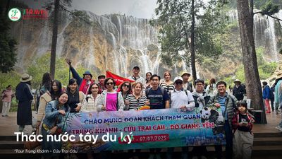 Tour Trung Quốc No Shopping: Thành Đô - Trùng Khánh - Cửu Trại Câu - Đô Giang Yển 6N5Đ - thác nước tây du ký - 22602